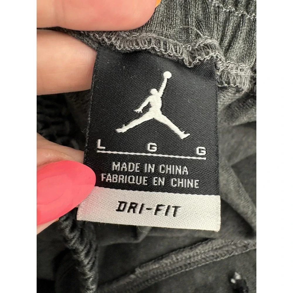 Jordan Flight Tech Dri-FIT Jogger Pants Mens Large Gray Tapered Athletic Gym